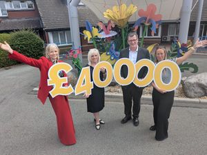 Danni Leggatt Head of Organisational Development for Culina Group, Michelle Anderson , the Culina colleague driving the fundraising, Culina CEO Liam McElroy and Emma Entwistle, Head of Internal Communications at Culina Group.