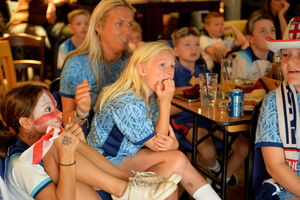 Anne Johnson, lead for female football at Bridgnorth Spartans and mum-of-two, was watching the match with her nine-year-old daughter Chloe. 