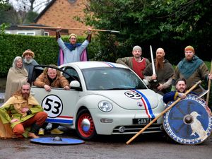 Supporting image for story: Viking re-enactment group donates to Christmas present appeal