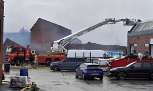 Fresh images at the scene of the huge fire off Upper Villiers Street, Wolverhampton.