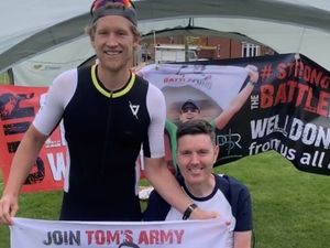 Supporting image for story: Stafford man completes gruelling Ironman Triathlon for friend battling disease