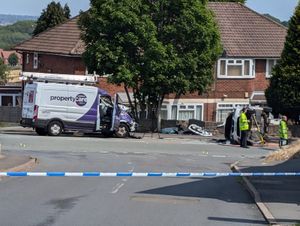 Scene of fatal crash in Upper Gornal