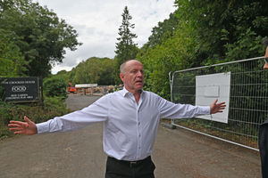Dudley North MP Marco Longhi at the site on Monday