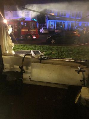 The scene in Coseley. Picture by Bilston Fire