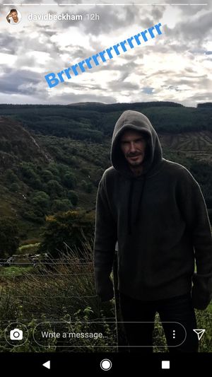 David Beckham posted images on Instagram  of his visit to the Pistyll Rhaeadr