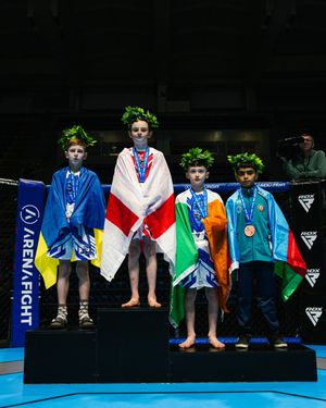 Santiago Lopez recieves his gold medal