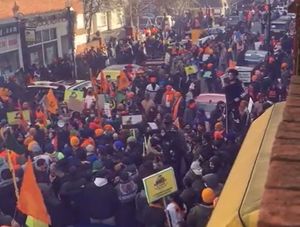 Demonstrators in Birmingham last week