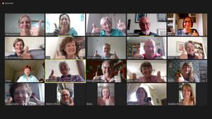 Volunteers from The Ark on a Zoom call