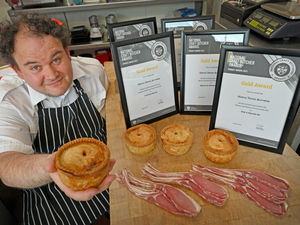 Supporting image for story: Butcher celebrates award success for traditional bacon and pies