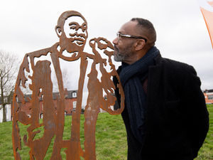 Supporting image for story: ‘It’s got my cheeks!’ - Lenny loves local 'national heroes' sculpture