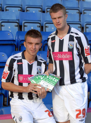 Back at the start of their Albion career James Morrison (left) and Chris Brunt 