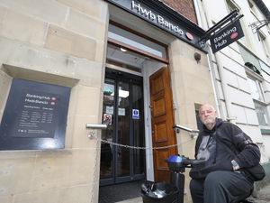 Supporting image for story: 'I can't do any banking!' Disabled man took drastic action with a chain in one-man protest at 'hub'