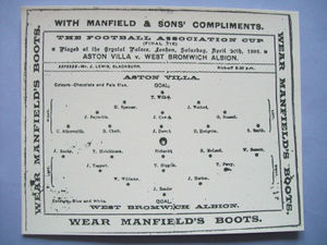 Supporting image for story: Found: Aston Villa-West Brom Cup programme from 1895