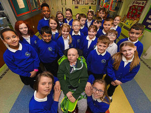 Supporting image for story: Video and pictures: Big day for poorly Telford schoolboy Matthew as he visits his class