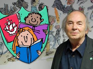 Supporting image for story: ‘Reading can take you to amazing places’: Quentin Blake designs Blue Peter badge