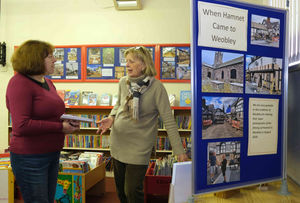 Mid Wales Journal reporter Karen Compton talks to Jane Keating, resident and co-curator at Weobley Museum about the Hamnet exhibition. Andy Compton image
