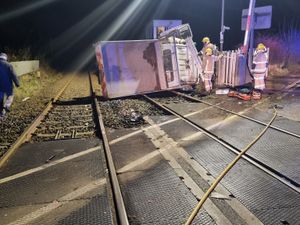 The collision happened just before 7pm on Tuesday. Photo: Church Stretton Fire Station