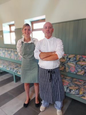 Cafe manager Carmel Bytheway and lead chef David Ames