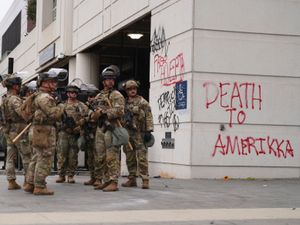Supporting image for story: National Guard face protesters hours after arriving in LA on Trump’s orders