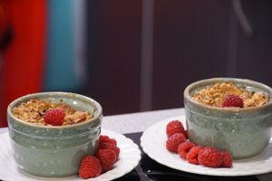 Apple crumbles created as part of the competition.