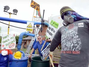Supporting image for story: Hopes Whitchurch scarecrow will deter gas drilling