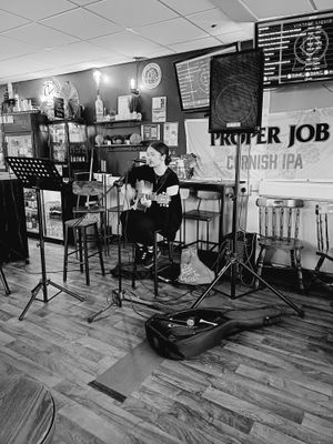 Evie also plays guitar and enjoys a solo