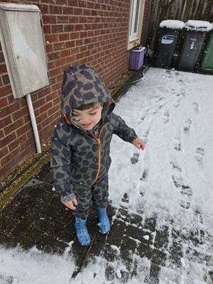 Gunner Lewis-Vale enjoying the snow.