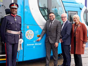 Supporting image for story: Dudley volunteer honoured as West Midlands Metro name tram after him