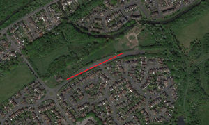 Land to the north of Northfields Way, in Brownhills (above red line) could be developed for housing. Image: Google