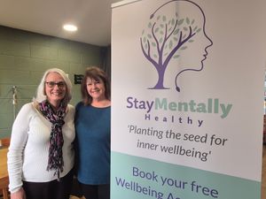 Julie with Mary at the hub