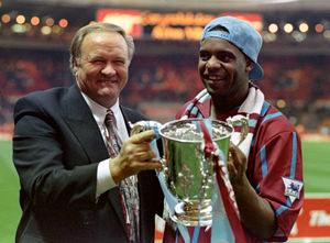 Dalian Atkinson with Villa manager Ron Atkinson in 1994