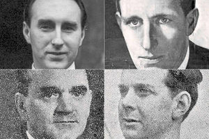 Clockwise, from top left: John Langford-Holt, Uvedale Corbett, Oliver Poole and Ivor Thomas