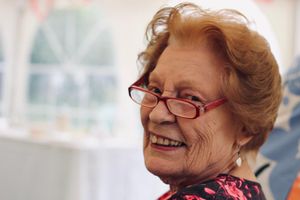 Dr Gwen Harris, pictured on her 90th birthday