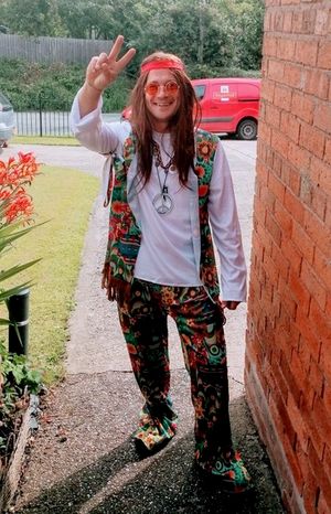 David Hart, 33, swapped his postie clothes for fancy dress each Thursday