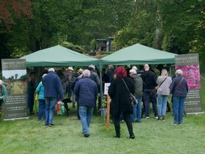 Queuing up to go into the Hergest Croft Gardens plant fair. Image: Andy Compton