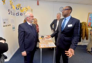 Sir Lenny with one of the IntoUniversity founders Hugh Rayment-Pickard