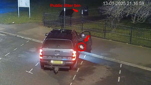 Mitchell Hedges of Pelsall, was caught dumping litter on Pelsall High Street. Photo: Walsall Council