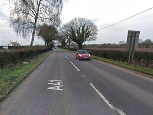 Supporting image for story: Three cars crash on busy A-road near north Shropshire village