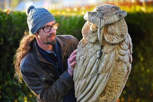 Supporting image for story: Sculptor creates amazing animals from felled trees at Hednesford Park