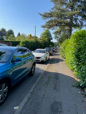 Traffic congestion in Keepers Lane, between Tettenhall and Codsall