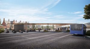 A CGI rendering of how the proposed Hereford Transport Hub will look (Herefordshire Council)