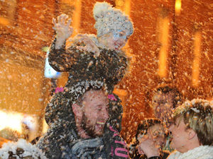 Supporting image for story: Smiles and snow at Stourbridge lights event