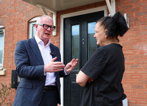 West Midlands Mayor Richard Parker and Walsall resident Janet Williams. PIC: WMCA