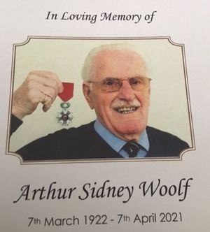 Arthur Woolf has passed away at the age of 99