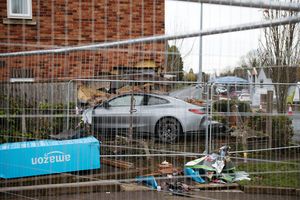 A BMW car smashed into a house in Ketley, Telford