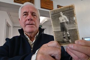 A plaque was unveiled in Sandwell paying tribute to former Aston Villa and England and was from the area. Pictured is his nephew Stuart Perry. 