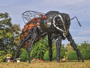 Supporting image for story: Anti-violence sculpture makes a beeline for Telford police open day
