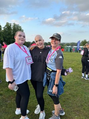 Madi with friend Issy and Issy's mum Jules. 