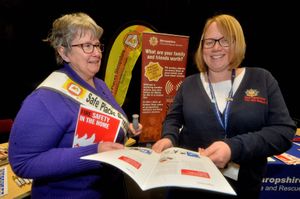 Ruby Hartshorne from Safer Places Shropshire, and Laura Cavanagh-Jones from Shropshire Fire & Rescue Service