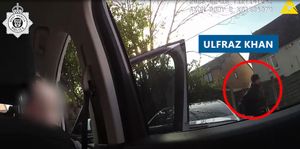 Bodycam footage captured the moment Ulfraz Khan fled from police. Photo: West Mercia Police